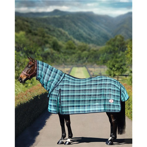 Kool Master PVC Shade Mesh Horse Rug Combo Turquoise/Navy