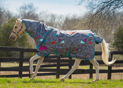 Amigo Bravo Horse Rugs 12 Pony Plus Lite - Teal Origami