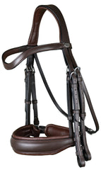 Dy'on Working Collection Matte Large Crank Noseband Double Bridle