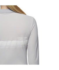 CT Girls Racing Stripe Print L/S Jersey Training Light Grey