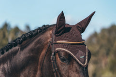Equestrian Stockholm Ear Net Golden Brown