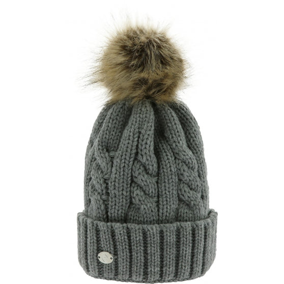 EQUITHÈME “Torsades” pom-pom knitted hat