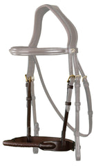Dy'on D Collection Leather Covered Rope Noseband