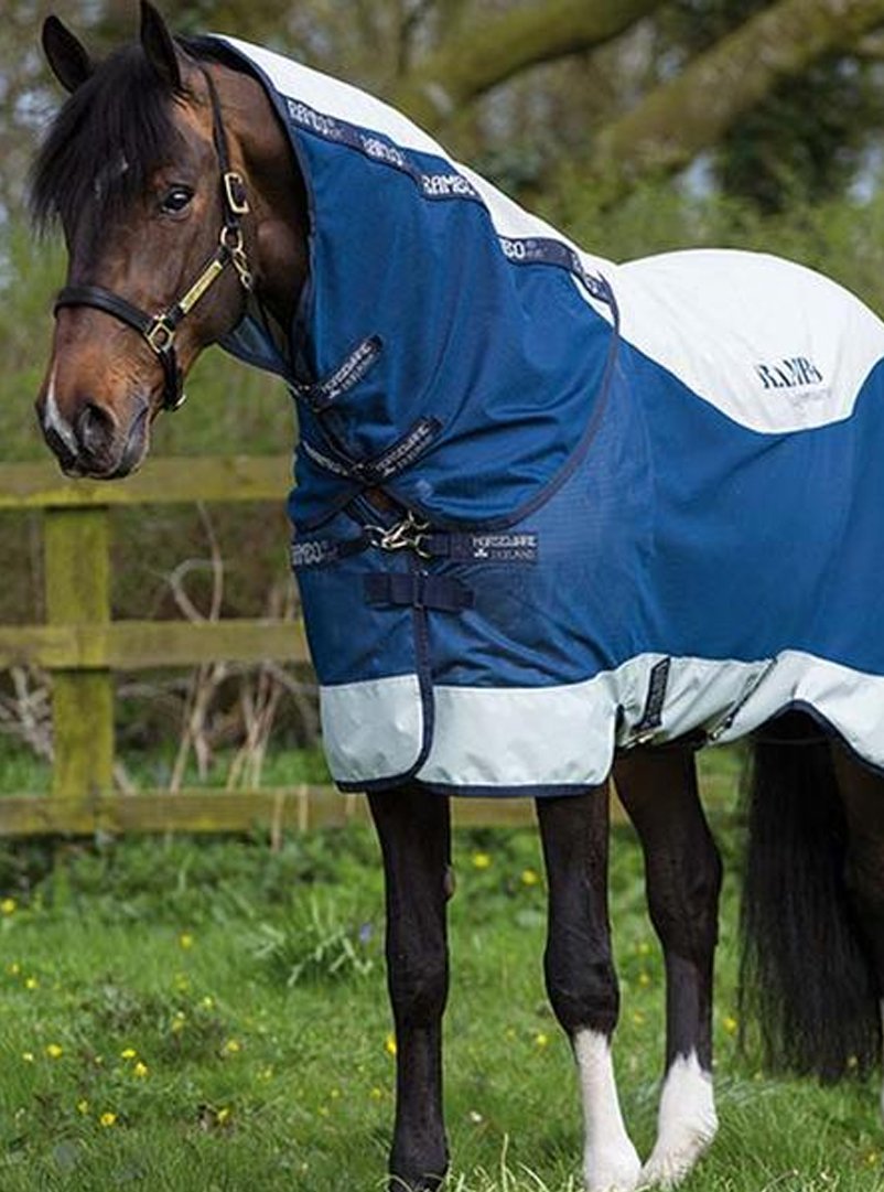 Rambo Summer Series Turnout - Grey and Burgundy – Completely Equine